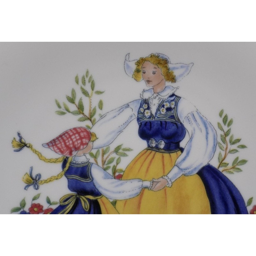 Vintage Rorstrand Sweden JL 0682 7.5" Porcelain Plate Swedish National Costume - Picture 3 of 8